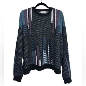 Vintage Jantzen Geometric Print Grandpa Sweater - Size XL